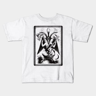 Baphomet bass guitar black transparent Kids T-Shirt